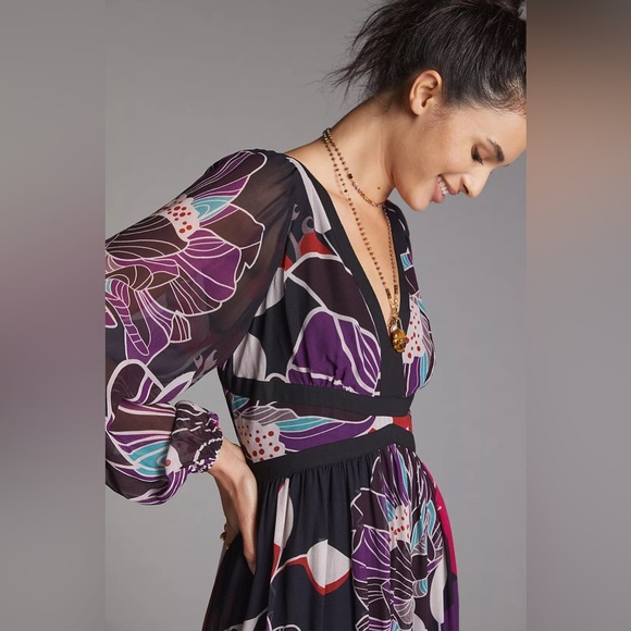 Floral Long Sleeve Maxi Dress - Picture 3 of 4